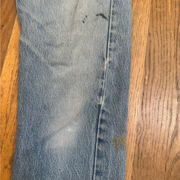 💚 Vintage 90s Levi’s 501 Blue Distressed Jeans (W31 L32) (21) - Picture 10 of 12